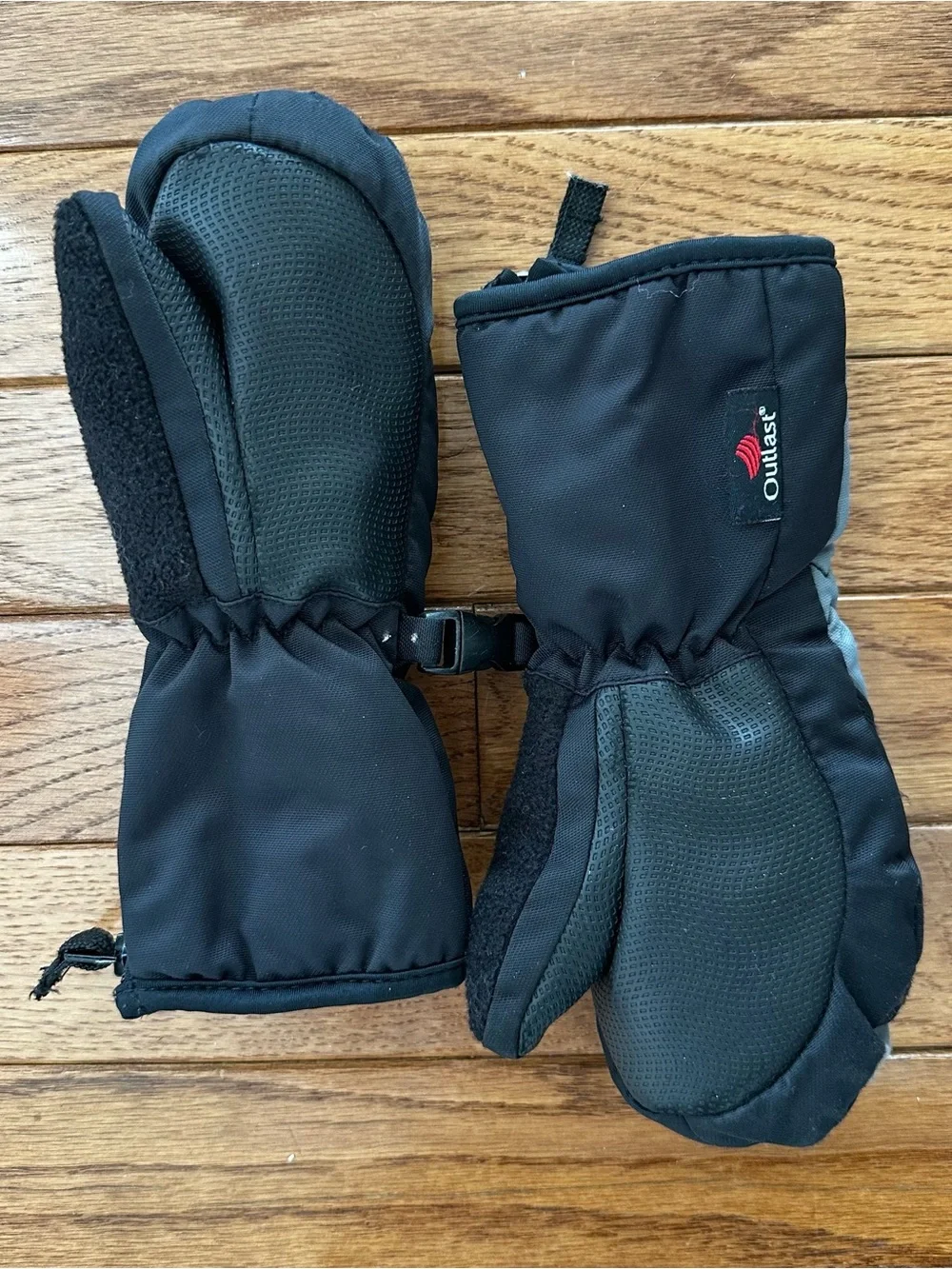 Head kids mittens Black & Gray Winter mittens XS lined outlast